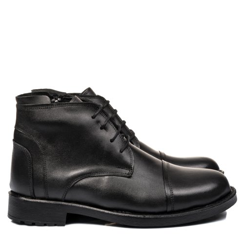 Ghete negre piele naturala eveyb003