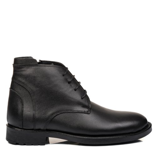 Ghete negre piele naturala eveyb004