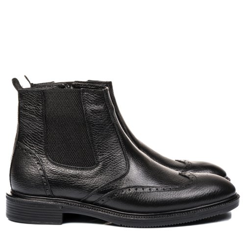 Ghete negre piele naturala bvepk120