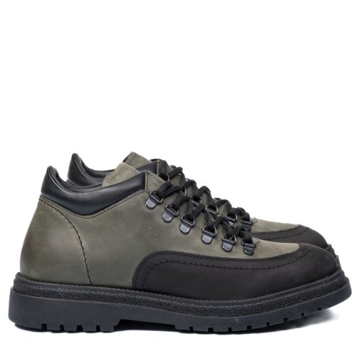Ghete negru verde piele naturala 4ve85