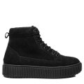 GHETE NEGRE PIELE NATURALA INTOARSA 4VE89
