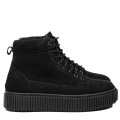 GHETE NEGRE PIELE NATURALA INTOARSA 4VE89