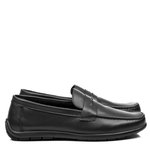 Mocasini negri piele naturala ave8002