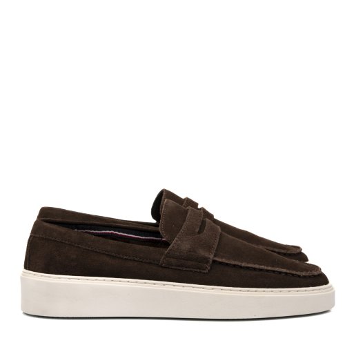 Mocasini maro inchis piele naturala intoarsa mves-638r03