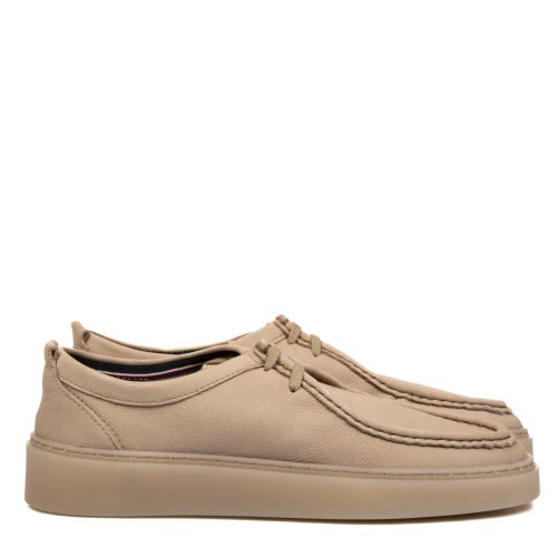 Mocasini bej piele naturala mves-638r11
