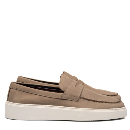 Mocasini taupe piele naturala mves-638r03