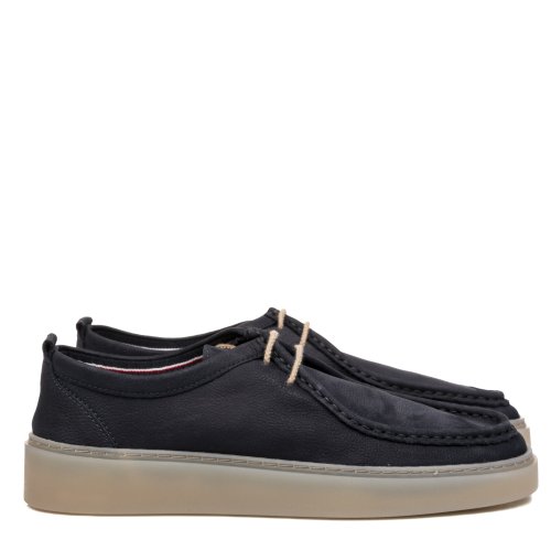 Mocasini albastri piele naturala mves-638r11