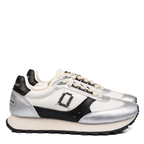 Mono way, pantofi sport alb argintiu piele naturala intoarsa coach62