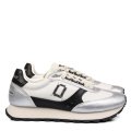 MONO WAY, PANTOFI SPORT ALB ARGINTIU PIELE NATURALA INTOARSA COACH62