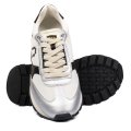 MONO WAY, PANTOFI SPORT ALB ARGINTIU PIELE NATURALA INTOARSA COACH62