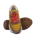 MONO WAY, PANTOFI SPORT GALBENI PIELE NATURALA INTOARSA RUNNER