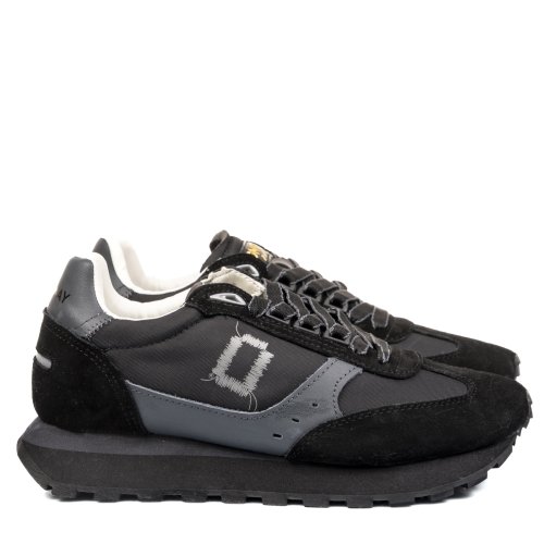 Mono way, pantofi sport negri piele naturala intoarsa rider