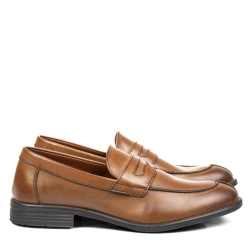 Mocasini maro piele naturala ms464r11