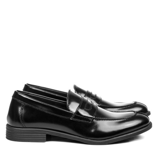 Mocasini negri piele naturala lacuita ms464r11