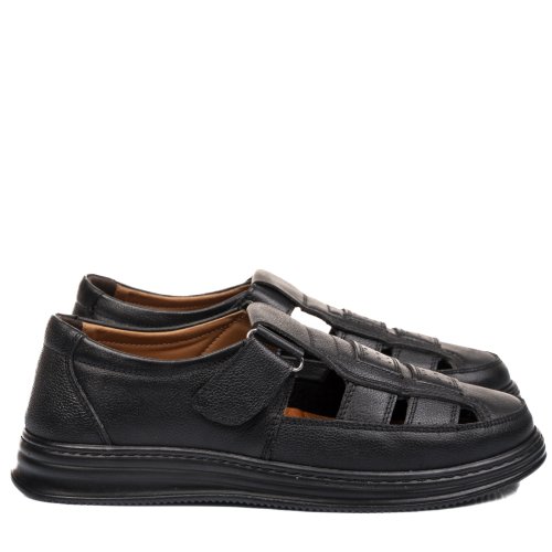 Espadrile negre piele naturala 3ve000