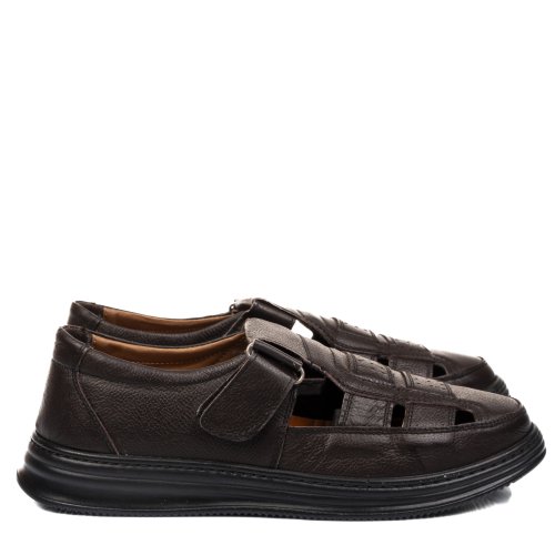 Espadrile maro inchis piele naturala 3ve000