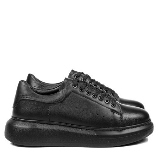 Pantofi sport negri piele naturala 5ve025