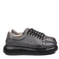 PANTOFI SPORT GRI PIELE NATURALA 5VE025