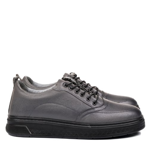 Pantofi gri piele naturala 1ve326