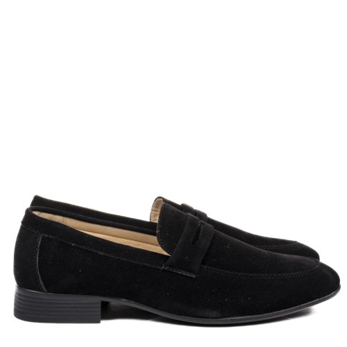 Mocasini black suede ave17