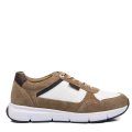 PANTOFI SPORT BEJ ALB PIELE NATURALA FLEXMAX-05