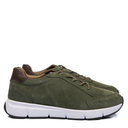 Pantofi sport verzi piele naturala intoarsa fvdlexmax-08