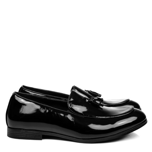 Mocasini black shining 6ve90