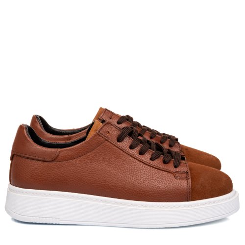 Pantofi sport maro deschis piele naturala bveiv031b