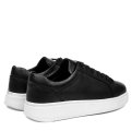 PANTOFI SPORT NEGRU TALPA ALBA PIELE NATURALA BVEBY003