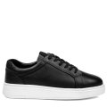 PANTOFI SPORT NEGRU TALPA ALBA PIELE NATURALA BVEBY003