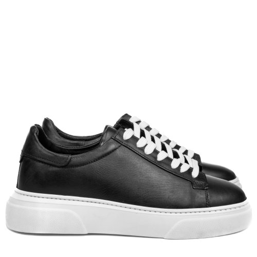 Pantofi sport negri piele naturala bveiv017b