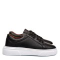 PANTOFI SPORT NEGRI PIELE NATURALA BVEIV055