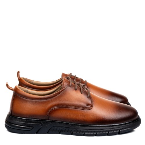 Pantofi sport maro piele naturala 0ve201