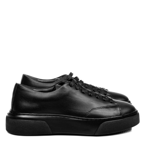 Pantofi sport negri piele naturala 3ve761