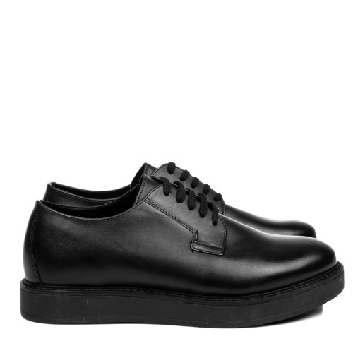 Pantofi negri piele naturala mves047r07ab