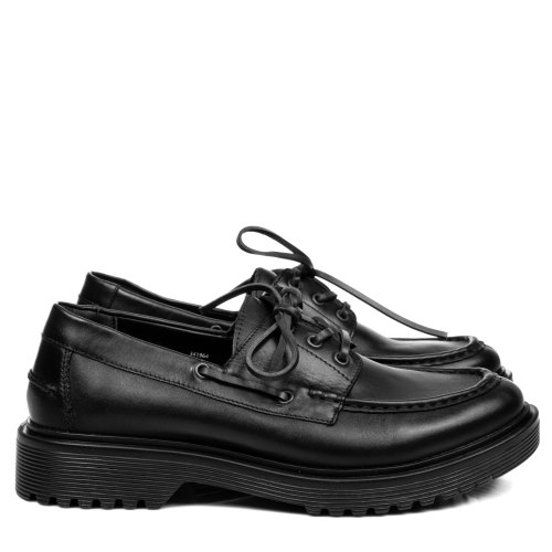 Mocasini negri piele naturala mves047r07ven
