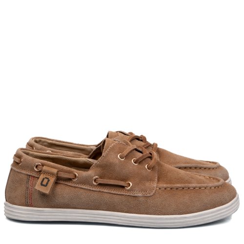 Mono way, mocasini taupe piele naturala intoarsa goa 173