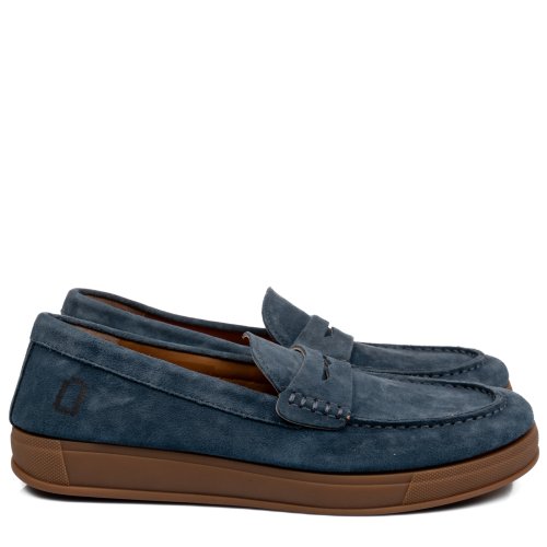 Mono way, mocasini blue piele naturala intoarsa robin 185b