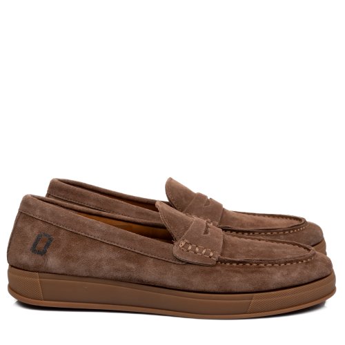 Mono way, mocasini taupe piele naturala intoarsa robin 184