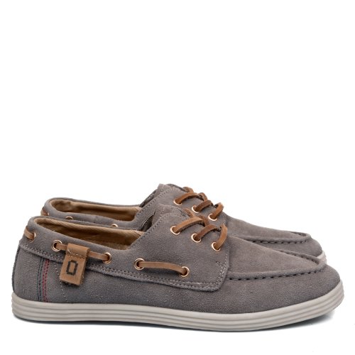 Mono way, mocasini grey piele naturala intoarsa goa 178