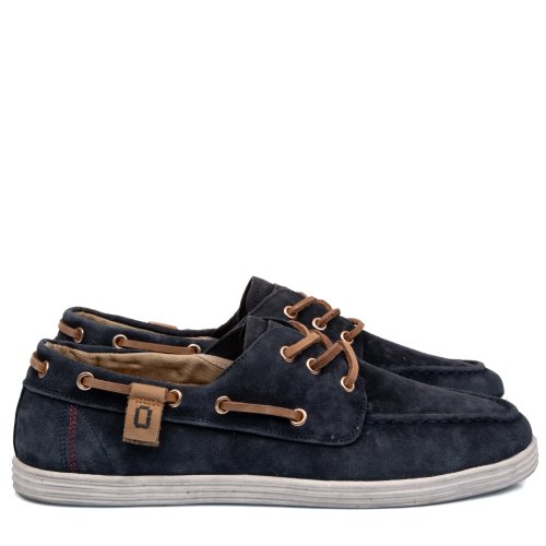 Mono way, mocasini navy piele naturala intoarsa goa 232