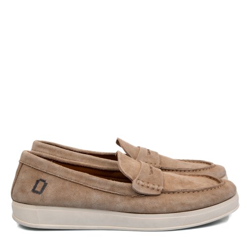 Mono way, mocasini beige piele naturala intoarsa robin 183