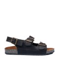 SANDALE NEGRE PIELE NATURALA ISAIA