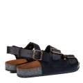 SANDALE NEGRE PIELE NATURALA ISAIA