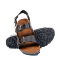 SANDALE NEGRE PIELE NATURALA ISAIA