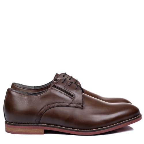 Pantofi maro inchis piele naturala 4ve121ii