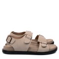SOPRANI COUTURE, SANDALE BEJ PIELE NATURALA INTOARSA SCM519P35