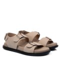 SOPRANI COUTURE, SANDALE BEJ PIELE NATURALA INTOARSA SCM519P35