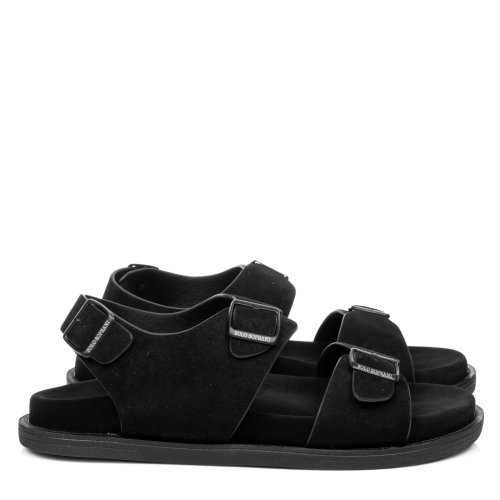Soprani couture, sandale negre piele naturala scm519p35
