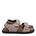 SOPRANI COUTURE, SANDALE TAUPE PIELE NATURALA INTOARSA SCM519P35